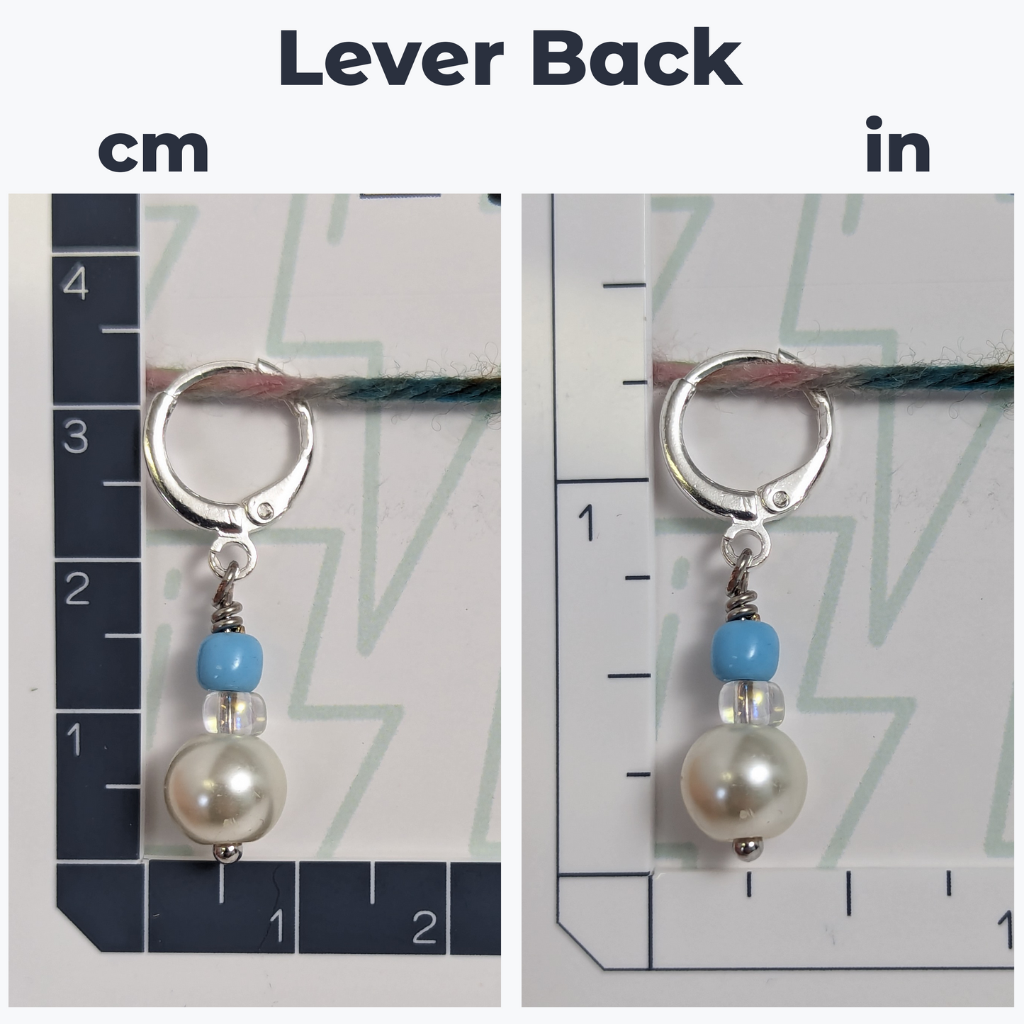 Faux Pearl Beaded Stitch Markers, Set of 5